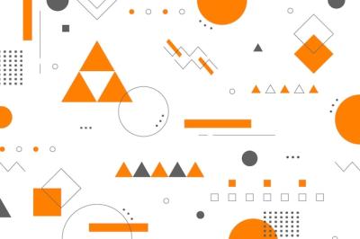 Flat Geometric Shapes Background – Free Download