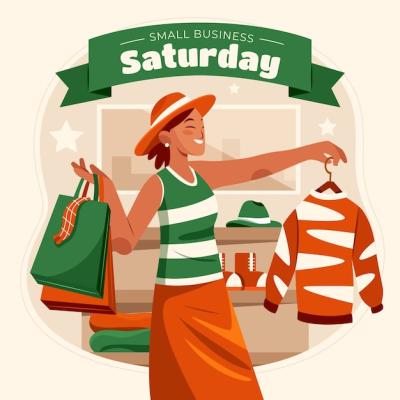 Small Business Saturday Illustration – Free Download