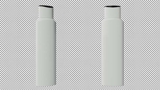 Two White Spray Bottles with Black Caps on a Black Background – Free Download