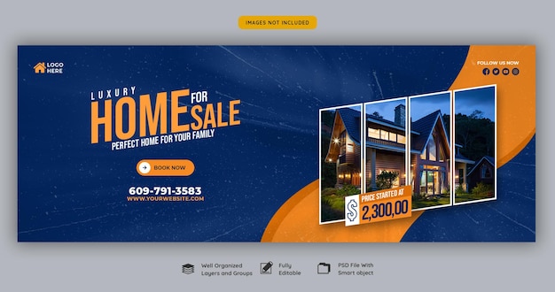 Real Estate House Property Facebook Cover Banner Template – Free Download