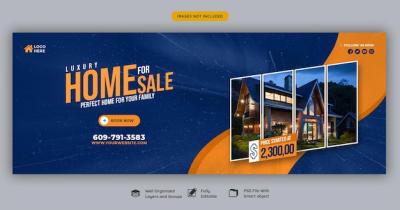 Real Estate House Property Facebook Cover Banner Template – Free Download