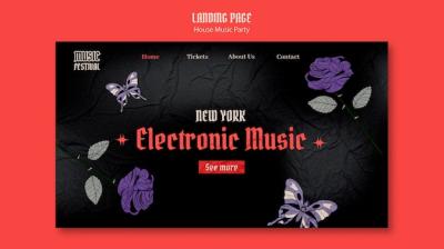 House Music Party Template Design – Free Download