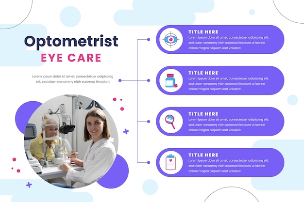 Optometrist Infographic in Flat Design – Free Download