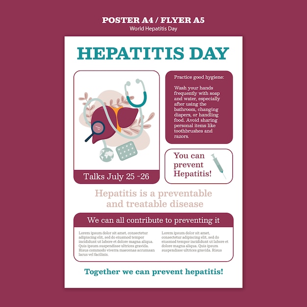 World Hepatitis Day Poster Template – Free to Download