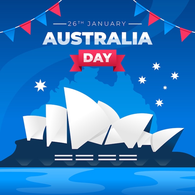 Australia Day Flat Design Concept – Free Download