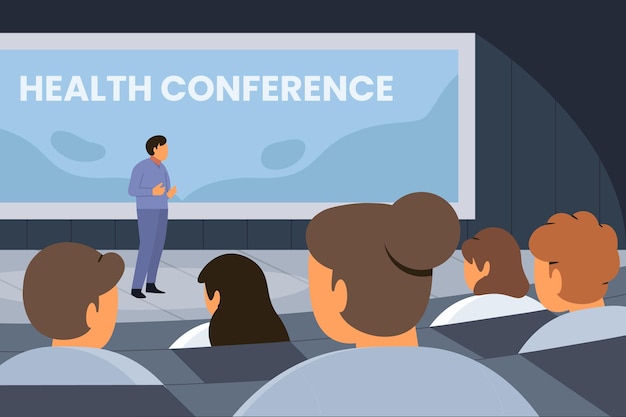 Flat Medical Conference Illustration – Free Download