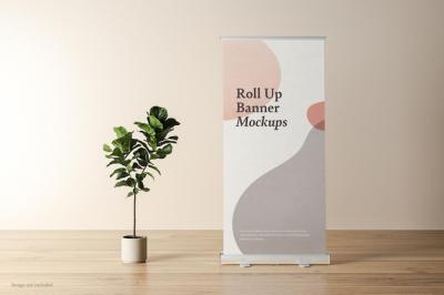 Roll Up Banner Mockup for Stunning Presentations – Free Download