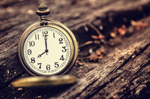 Close-up of Pocket Clock on Wood – Free Stock Photo for Download