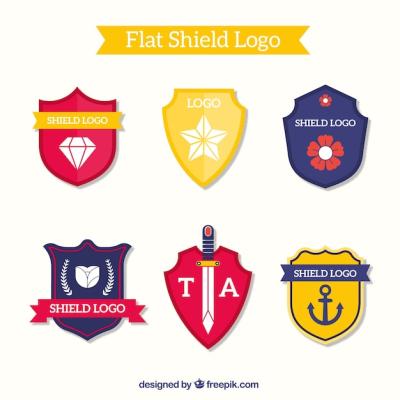 Shield-Shaped Logos Collection – Free Download