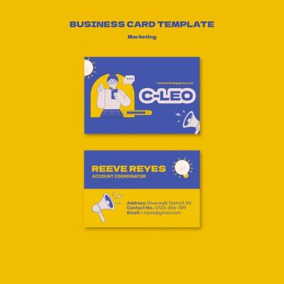 Marketing Strategy Business Card – Free Download