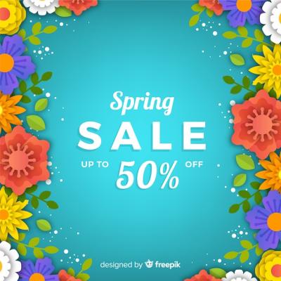 Gradient Spring Sale Background – Free Download