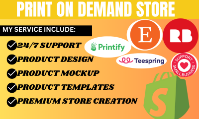 I Will Setup Shopify Etsy Print on Demand Store or Website Using Printful