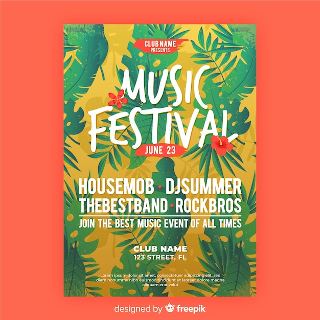 Music Festival Flyer Template – Free Download