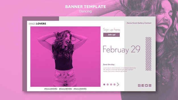 Banner Template for Dance Lovers – Free Download