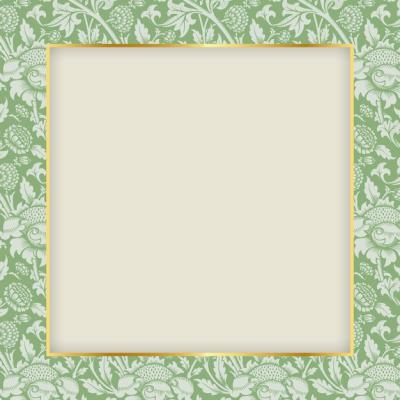 Nature Ornament Frame Pattern Inspired by William Morris – Free to Download