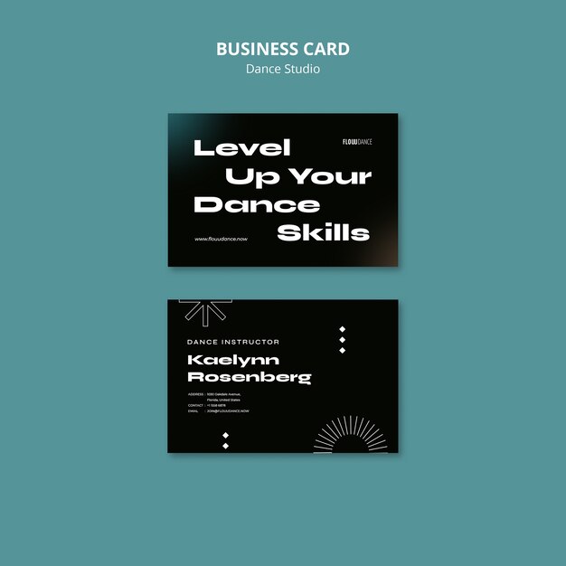 Dance Studio Business Card Template – Free Download