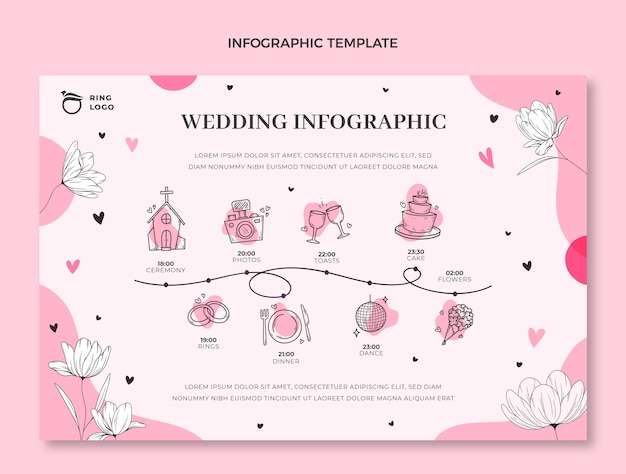 Hand Drawn Flat Design Wedding Planner Template – Free Download