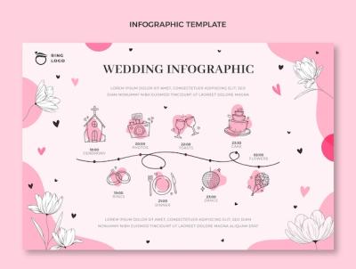 Hand Drawn Flat Design Wedding Planner Template – Free Download