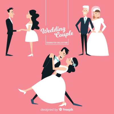 Wedding Couple Character Collection – Free Stock Photos for Download