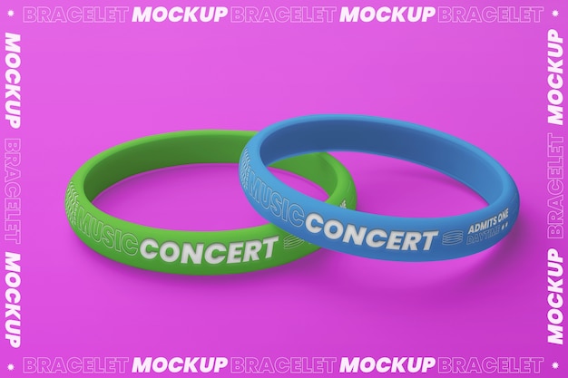 Festival Bracelet Ticket Mockup – Free Download