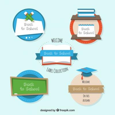 Back to School Circular Stickers – Free Download