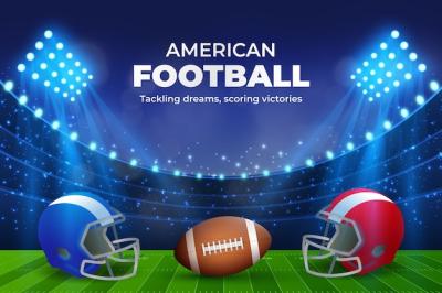 Realistic American Football Championship Background – Free Download