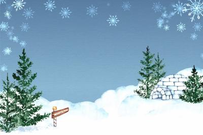 Winter North Pole Watercolor Background – Free Download