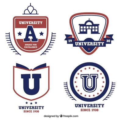 Four University Logos – Free Download for Stock Photo