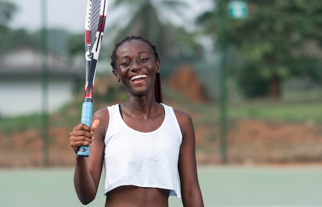 Portrait of a Woman Playing Tennis – Free Stock Photo for Download