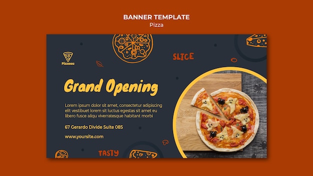 Pizza Restaurant Banner Template – Free Download