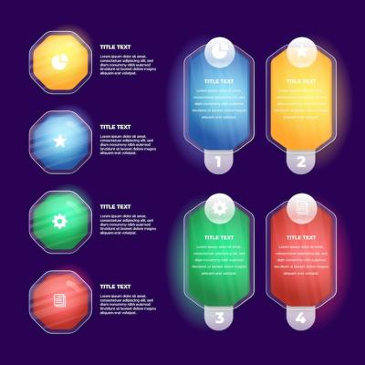 Glossy Infographic Elements Template for Effective Presentations – Free Download