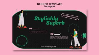 Eco Transport Template in Flat Design – Free Download