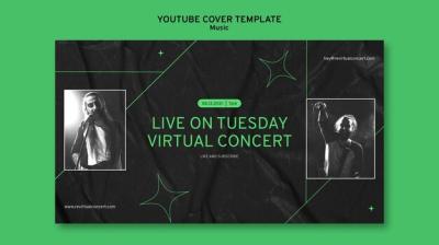 Virtual Concert YouTube Cover – Free Download, Free Stock Photo