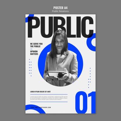 Public Relations Poster Template – Download Free Stock Photo