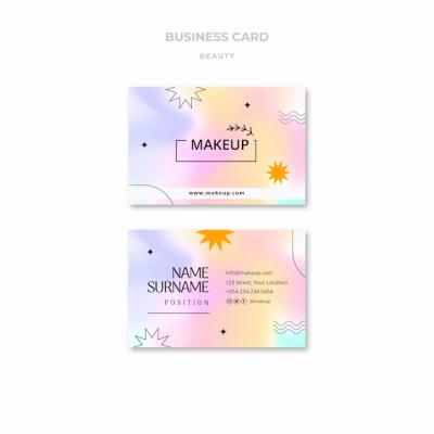 Gradient Pastel Colors Business Card Template – Free Download