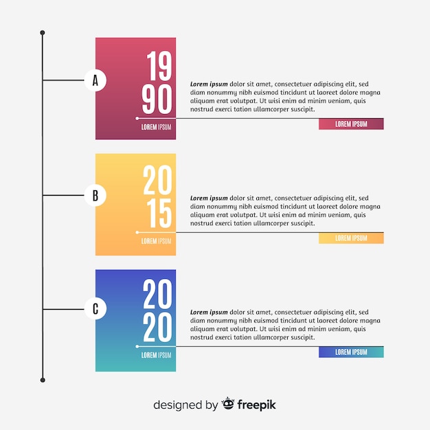 Timeline Infographic Template Flat Style – Free to Download