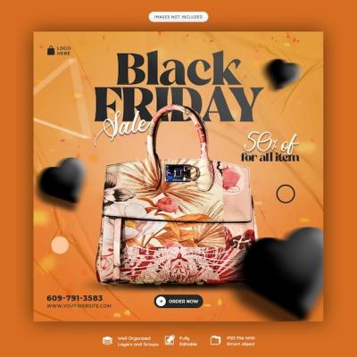 Black Friday Super Sale Social Media Banner Template – Free to Download