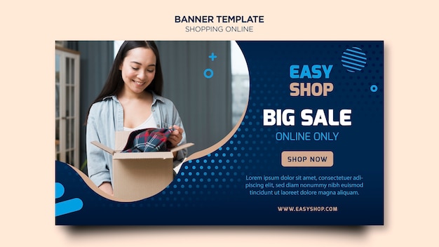 Shopping Online Banner Template – Free Download