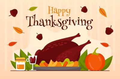 Thanksgiving Flat Design Background – Free Download