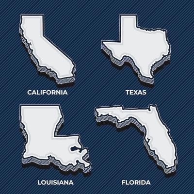 Hand Drawn USA States Outline Map – Free Download