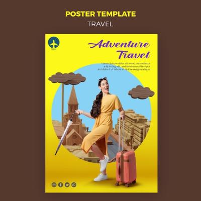 Travel Concept Poster Template – Free Download