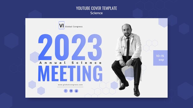 Science Research YouTube Cover Template – Download Free Stock Photo