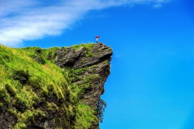 Stunning Phu Chi Fa Landscape with Woman Holding Umbrella – Free Stock Photo, Download for Free