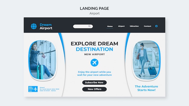 Dream Destination Landing Page Template for Free Download