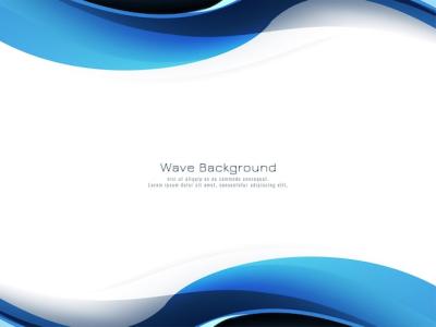 Beautiful Blue Wave Modern Decorative Background – Free Download