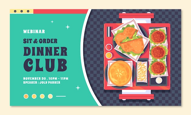 Hand Drawn Restaurant Webinar Template – Free Download