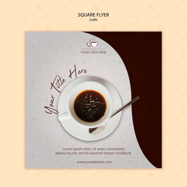 Coffee Concept Square Flyer – Free Download