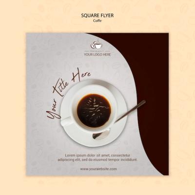 Coffee Concept Square Flyer – Free Download