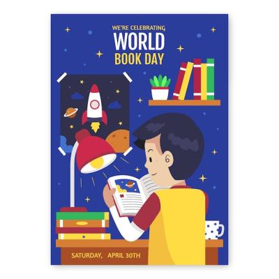 Vertical Poster Template for World Book Day – Free Download