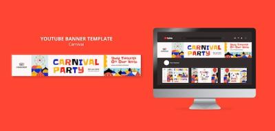 Carnival Entertainment YouTube Banner Template – Free Download